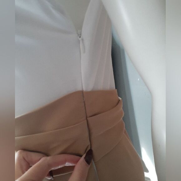 NWT Zara Cotton Blend Colourblock Midi Dress - Picture 6 of 15